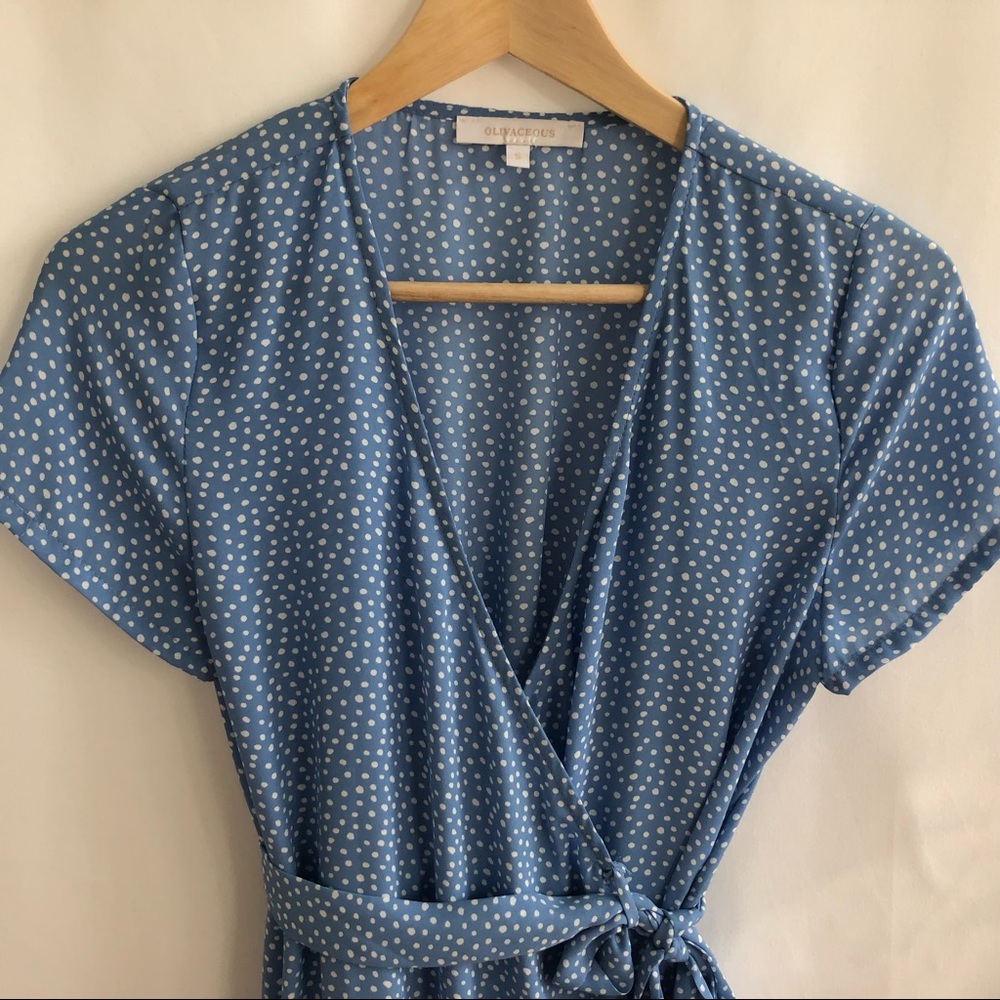 Maxi Polka Dot Wrap Dress